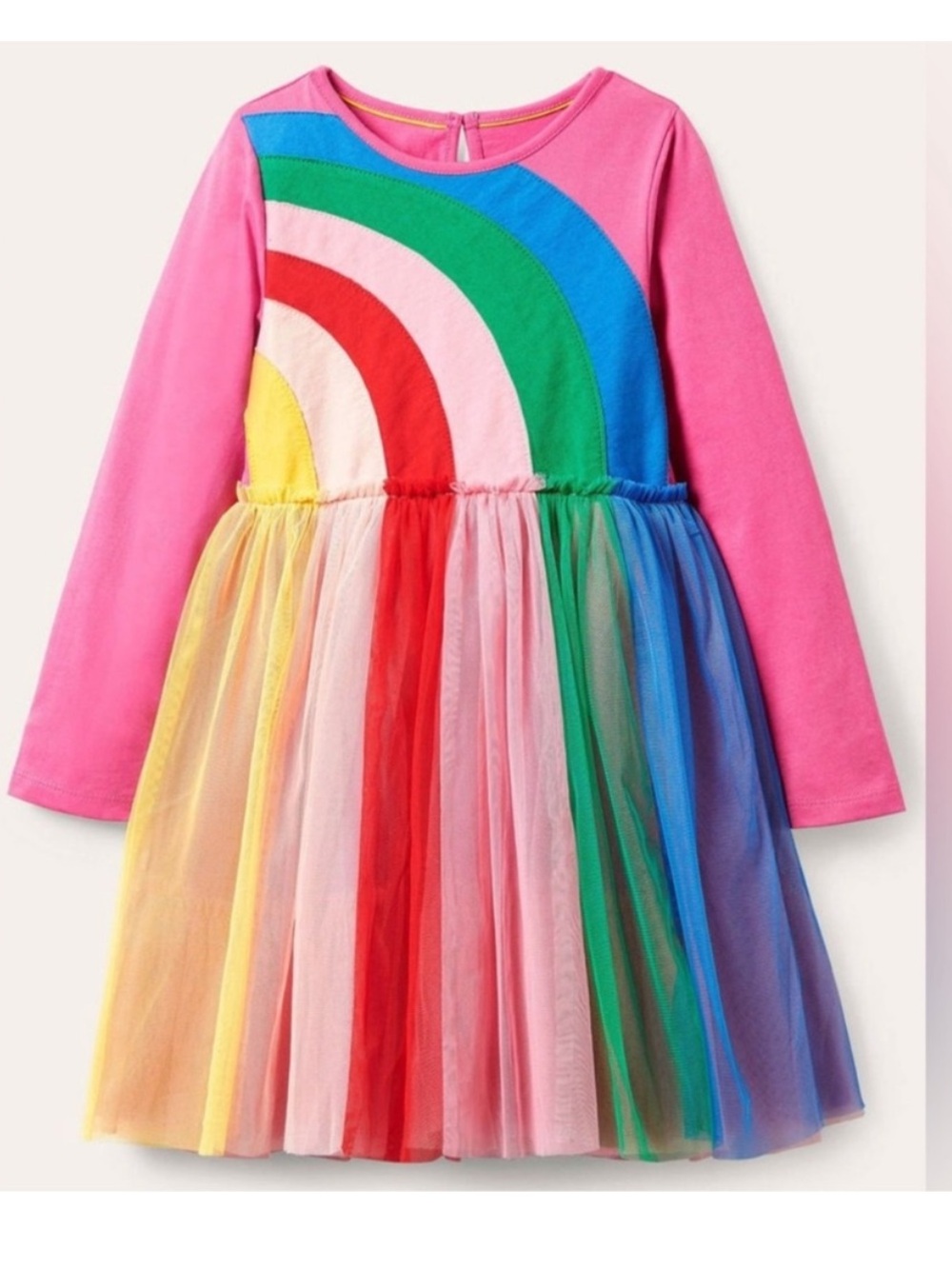 Mini Boden Pink Rainbow Tulle Dress - Picture 5 of 7